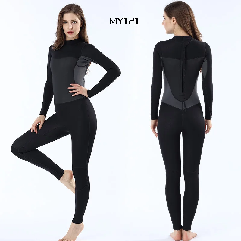 

3 mm New Diving Suit Long Sleeve Connected Diving Suit Swimming Suit Sunscreen Ultraviolet Protection Sports Diving Suit MY121