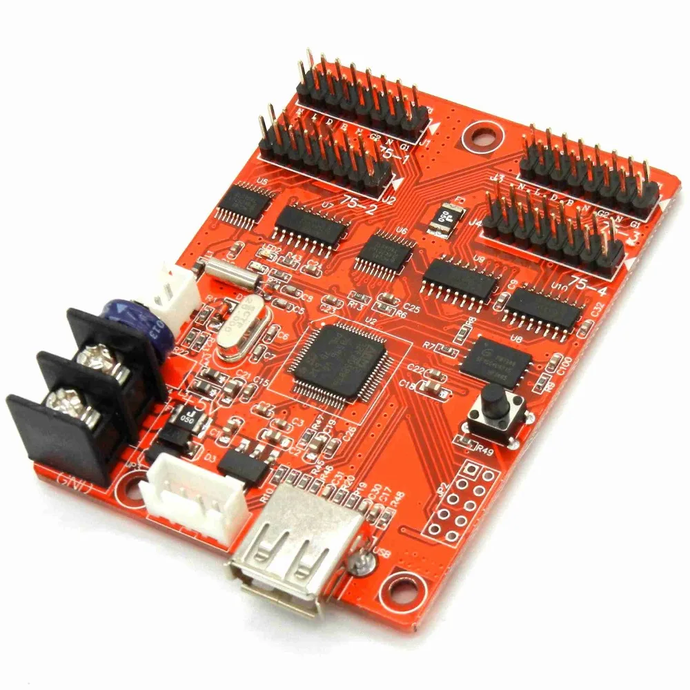 HW T4 U USB асинхронная полноцветная светодиодная карта управления 512*16128*64 пикселей