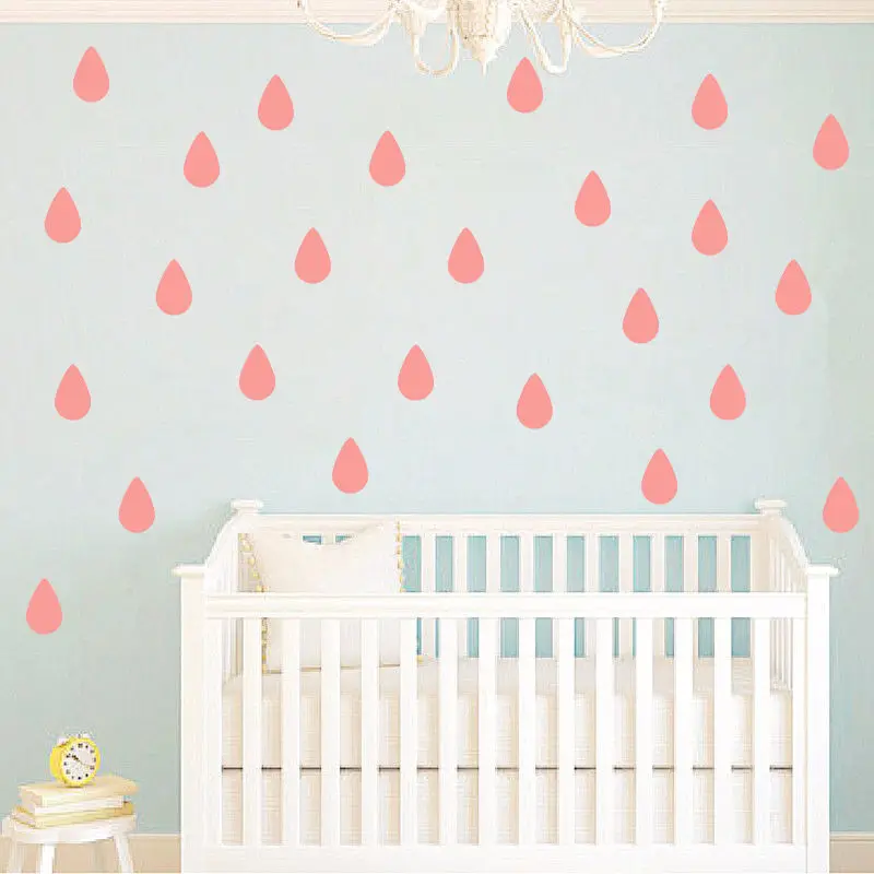 قطرات مجموعة من 30 قطع diy الطفل غرفة لاصق لطيف الاطفال نوم جدار الفن جدارية صائق الفينيل نمط المنزل SYY129