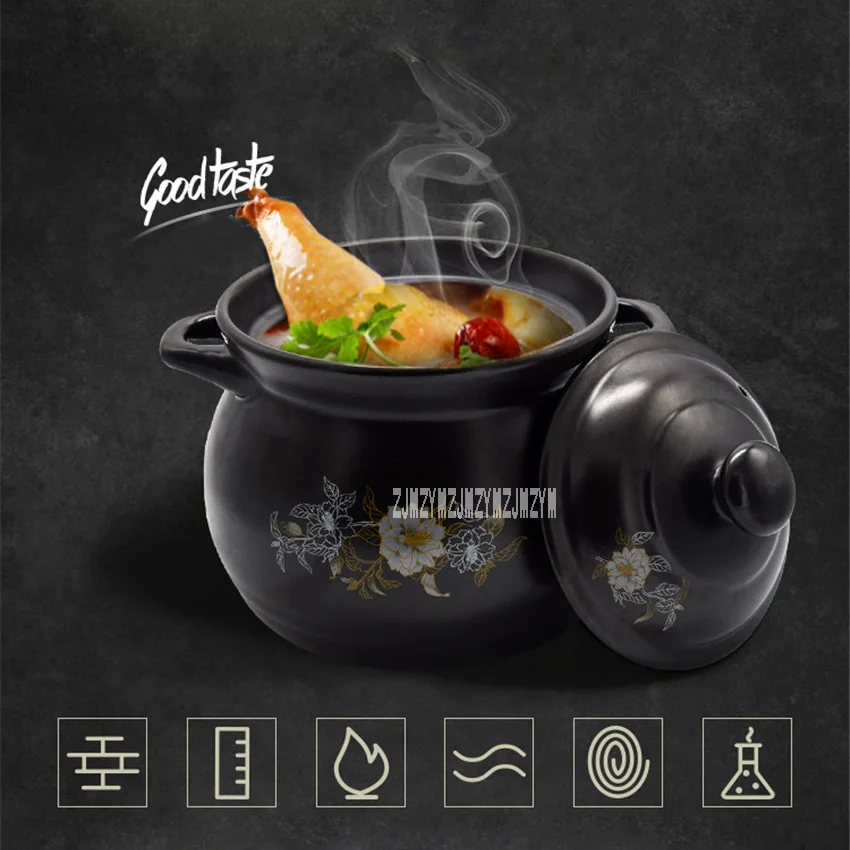 

New Hot Home Casserole Health Soup Pot Stew Pot Sand Casserole Soup Pot Fire High Temperature Heat Resistant Casseroles TB-5L