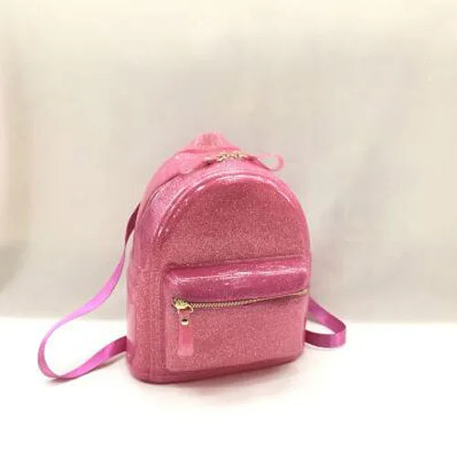 Summer Candy Color Silica Gel Backpacks Women Fresh Daily Student Book Bags For Teenager Rucksacks Girls Jelly Travel School Bag - Цвет: Flash Rose