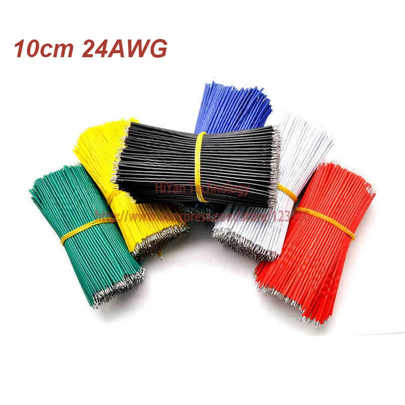 24AWG Connector Cable Double Head Tinned Electrical Wire 100pcs 300pcs 500pcs 