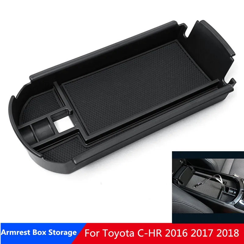 

For Toyota CHR CH-R 2016 -2018 Car Central Armrest BoxStorage Stowing Tidying Container Organizer Glove Tray Pallet Holder