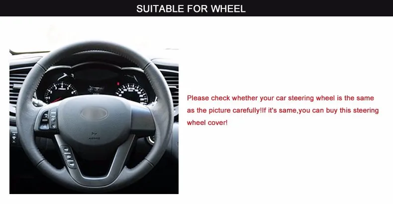 Топ Кожаный руль ручной стежки на обмотке чехол для Kia K5 2011 2012 2013 Kia Optima