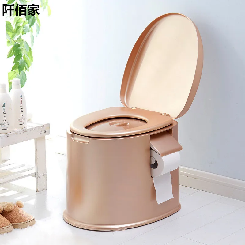 Hiqh Quality Gold PP Non slip Portable Mobile Toilet Potty For Old
