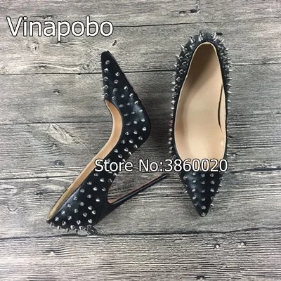 2New-women-s-black-high-heeled-rivet-shoes-exclusive-patent-brand-PU-leather-Ms-10cm-12cm (3)
