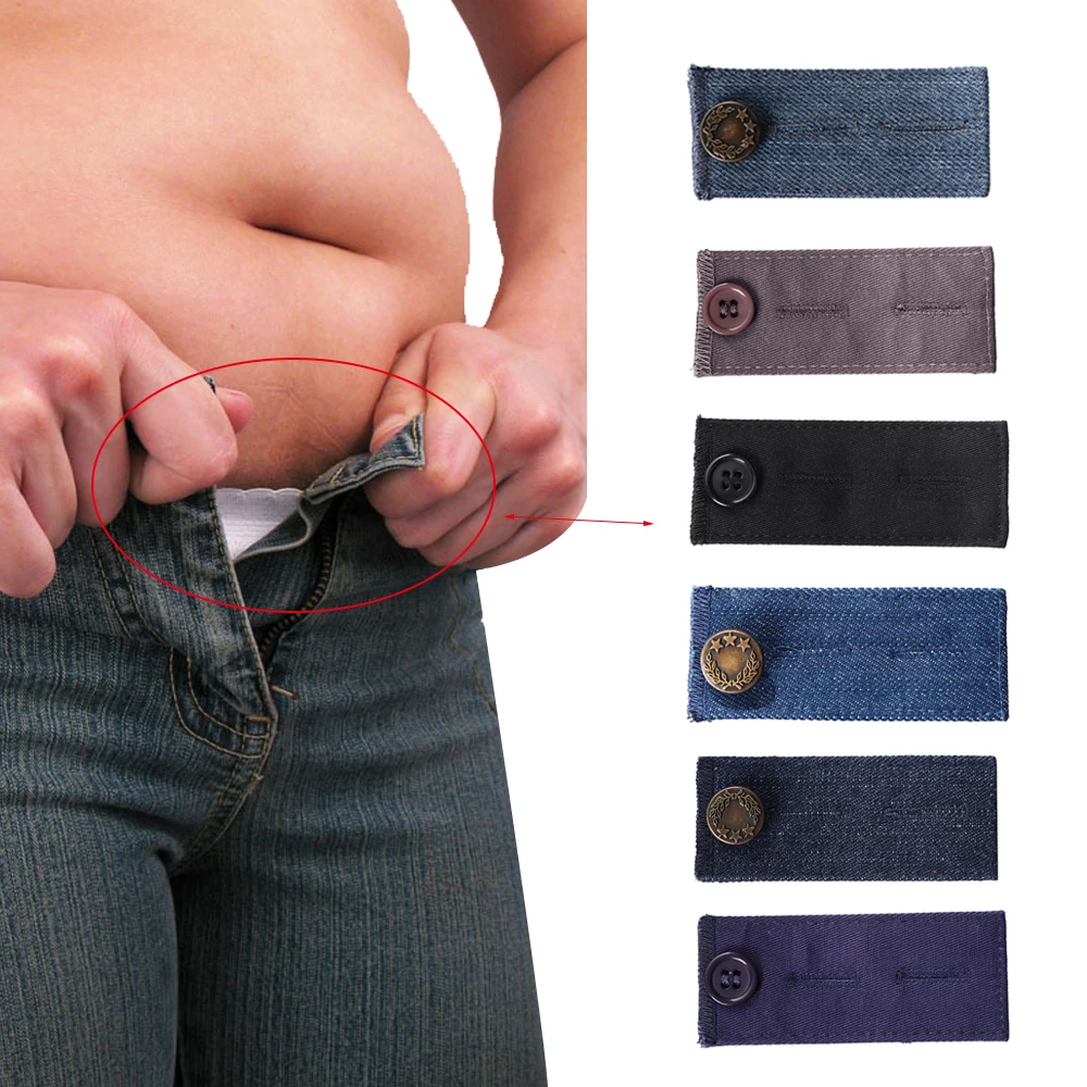 

1PC Unisex Waist Band Pant Extender Belt Tight Trousers Jeans Skirts Maternity Button Hooks Garment Accessories