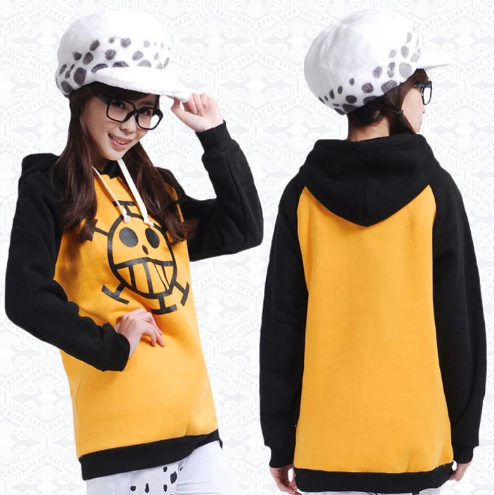 Аниме one piece Trafalgar Law утепленная толстовка с капюшоном, костюмы для костюмированной игры пуловер с капюшоном куртка повседневная флисовая толстовка