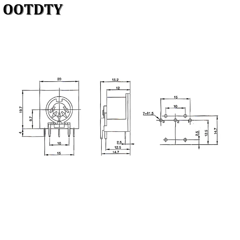 OOTDTY 10 шт./партия PCB Панель крепление гнездовой разъем DIN5 DIN 5-контактный разъем DS-5-01 миди
