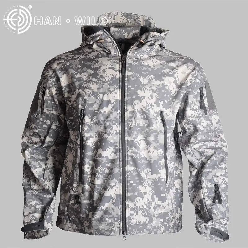 Весна Sharkskin Softshell TAD тактическая куртка мужская камуфляжная охотничья одежда военные пальто ветровка Куртка для туризма кемпинга