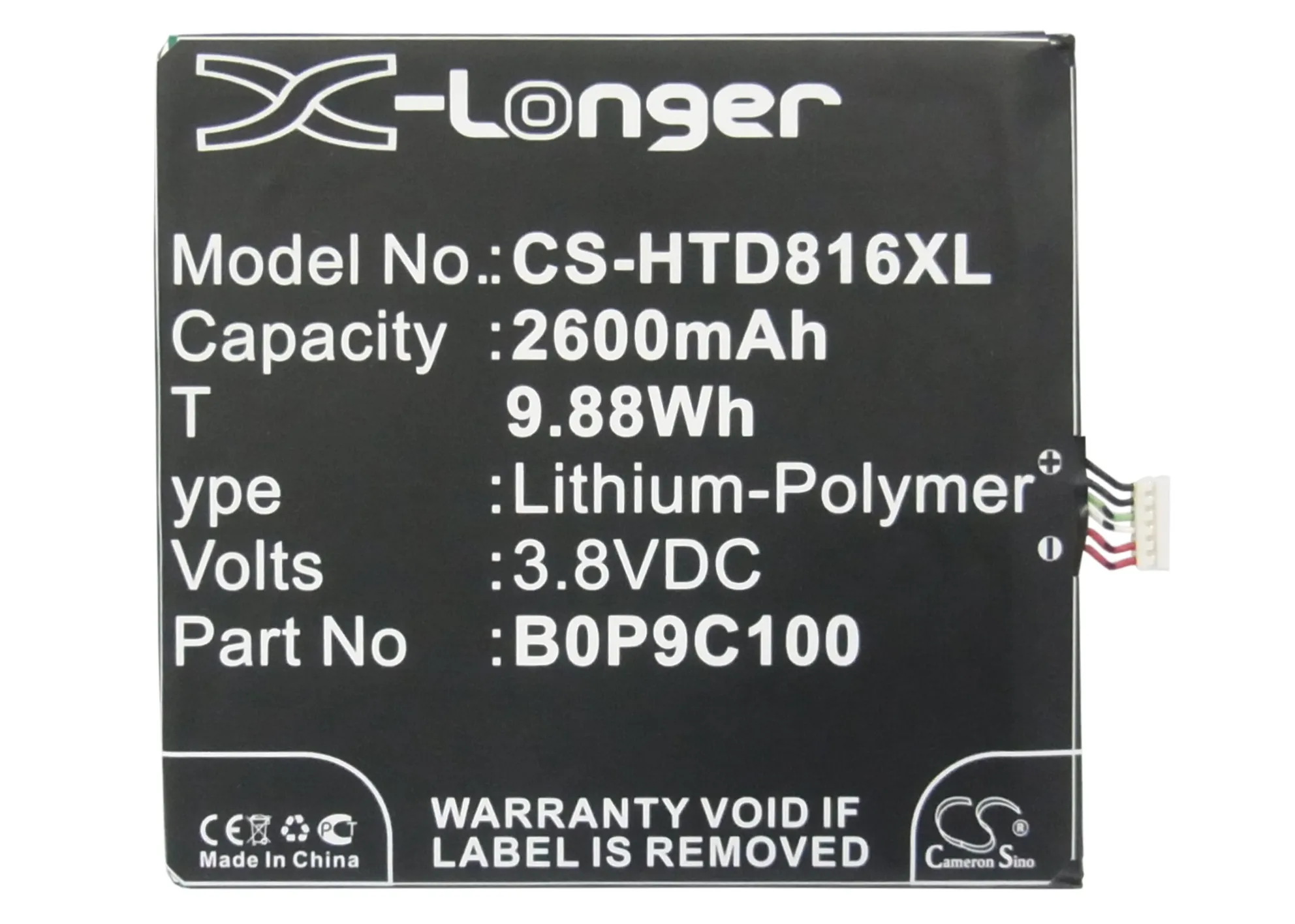 Аккумулятор Cameron Sino 2600 мАч B0P9C100 для HTC A5 D816d D816n D816w Desire 816 816G t V |cameron sino|battery 2600mahbattery for