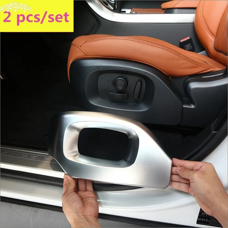 Car Accessories ABS Matte Silver Interior Armrest Box Decoration Frame Trim For Rangerover Sport RR Sport 2014-2017