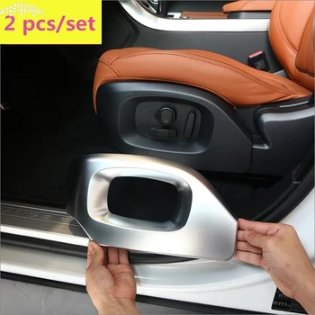

ABS Chrome Car Seat Control Button Cover Side Frame Trim Sticker styling For Land Rover Range Rover Sport Vogue SE accessories