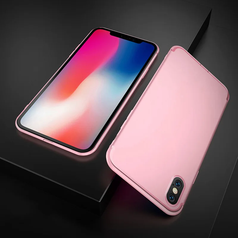 Мягкий силиконовый чехол для iPhone XS Max X XR 10 iPhone 7 8 Plus iPhone 6 S 6 S 5 5S 5SE 6 Plus 7 Plus 8 Plus i чехол для телефона - Цвет: Розовый