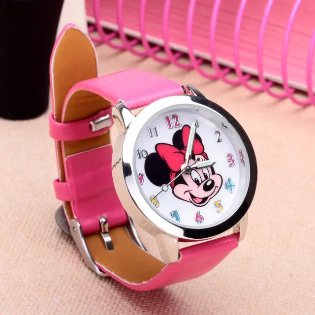2018 new Cartoon Beautiful girl Minnie style Color number dial children students 2018 new Cartoon Beautiful girl Minnie style Color number dial children students