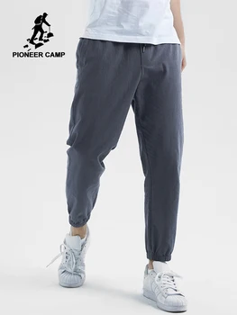 

Pioneer Camp Casual Comfortable Men Pants Cotton Straight Trousers Fashion Regular Fit Solid Black/Khaki Pants Male AXX901196