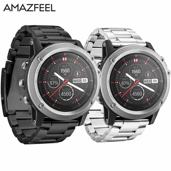 

AMAZFEEL Metal Watch Band for Garmin Fenix 3 Stainless Steel Watch Strap Bracelet For Garmin Fenix 3HR/Fenix 5X wrist band