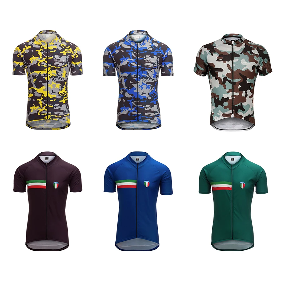 

2019 DE MARCHI Men's Cycling Clothing Bike Bicycle Short Sleeve ITALY 9D GEL Cycling Jersey Ropa Ciclismo Maillot Sets MTB Shirt