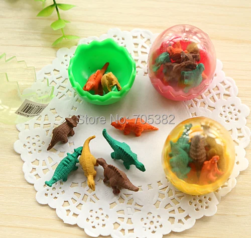 1 шт./лот милое яйцо динозавра ластик Забавный карандаш резина с оптовой ценой Мультяшные ластики(ss-676