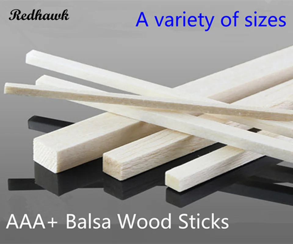 50 pcs lot 5x5 6x6 8x8mm Square long wooden bar AAA Balsa Wood Sticks Strips for