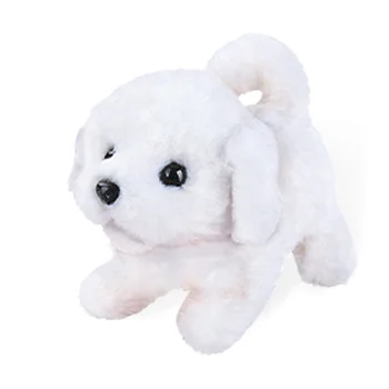 

Electric stuffed toy dog forwards towards the back doll