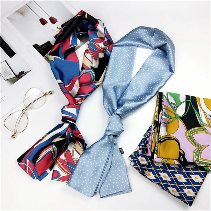 

New Long Chiffon Scarf Women Shawl Foulard Femme Kerchief Hair Head Spring Summer Satin Women Silk Hijabs Scarves