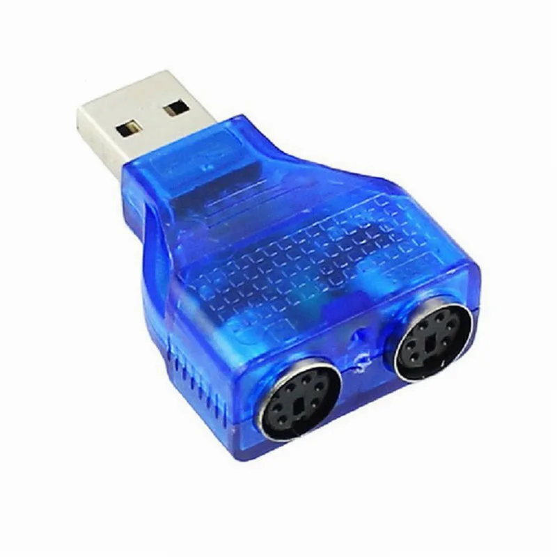 

Blue USB Male to PS2 Cable Adapter Converter Use For Keyboard Mouse AI88