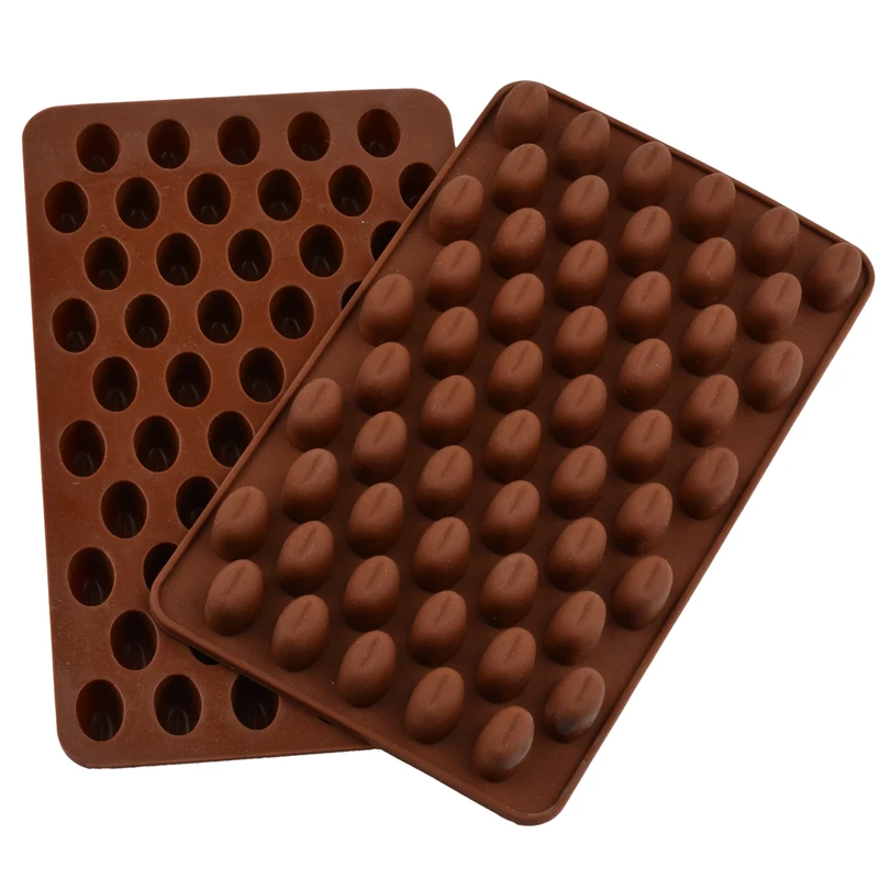 

OBRKING Coffee Beans Shape Chocolate Cake Silicone Mould Jelly Cookie Candy Tray Molds Decorating Fondant DIY Baking Bakeware