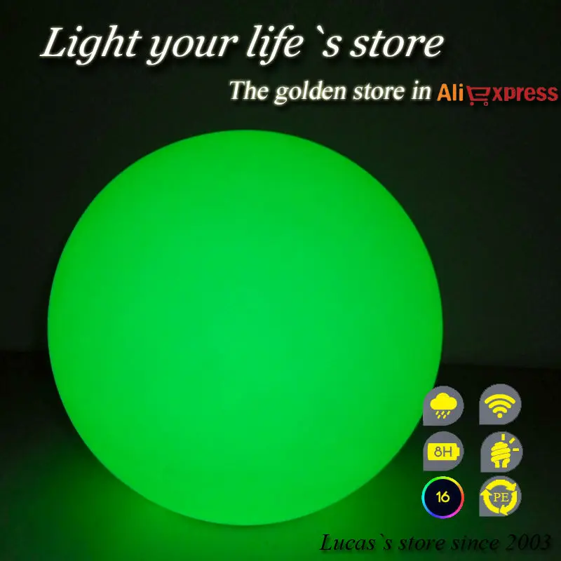 

IP65 20cm floating led pool balls