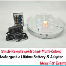 Перезаряжаемый светодиодный светильник с дистанционным управлением, разноцветный RGB 3 Вт Светодиодный точечный светильник для свадьбы