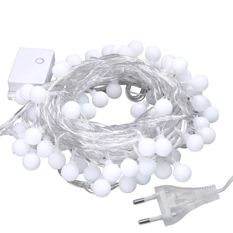 100LED шар Фея световая гирлянда 10 м мерцающие огни гирлянды ЕС/США вилка