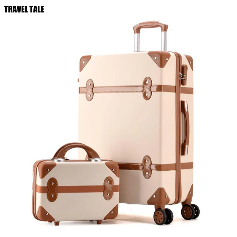 TRAVEL TALE Conjunto de equipaje rodante para mujer, dura con bolsa de Maleta Vintage para niñas|Equipaje con ruedas| - AliExpress