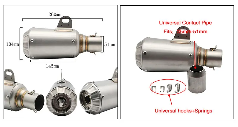 ZS для мотокросса, для езды на мотоцикле, Yoshimura GP-Force Байк выхлопная труба глушителя Moto Escape изменение для Akrapovic MSX125 KTM