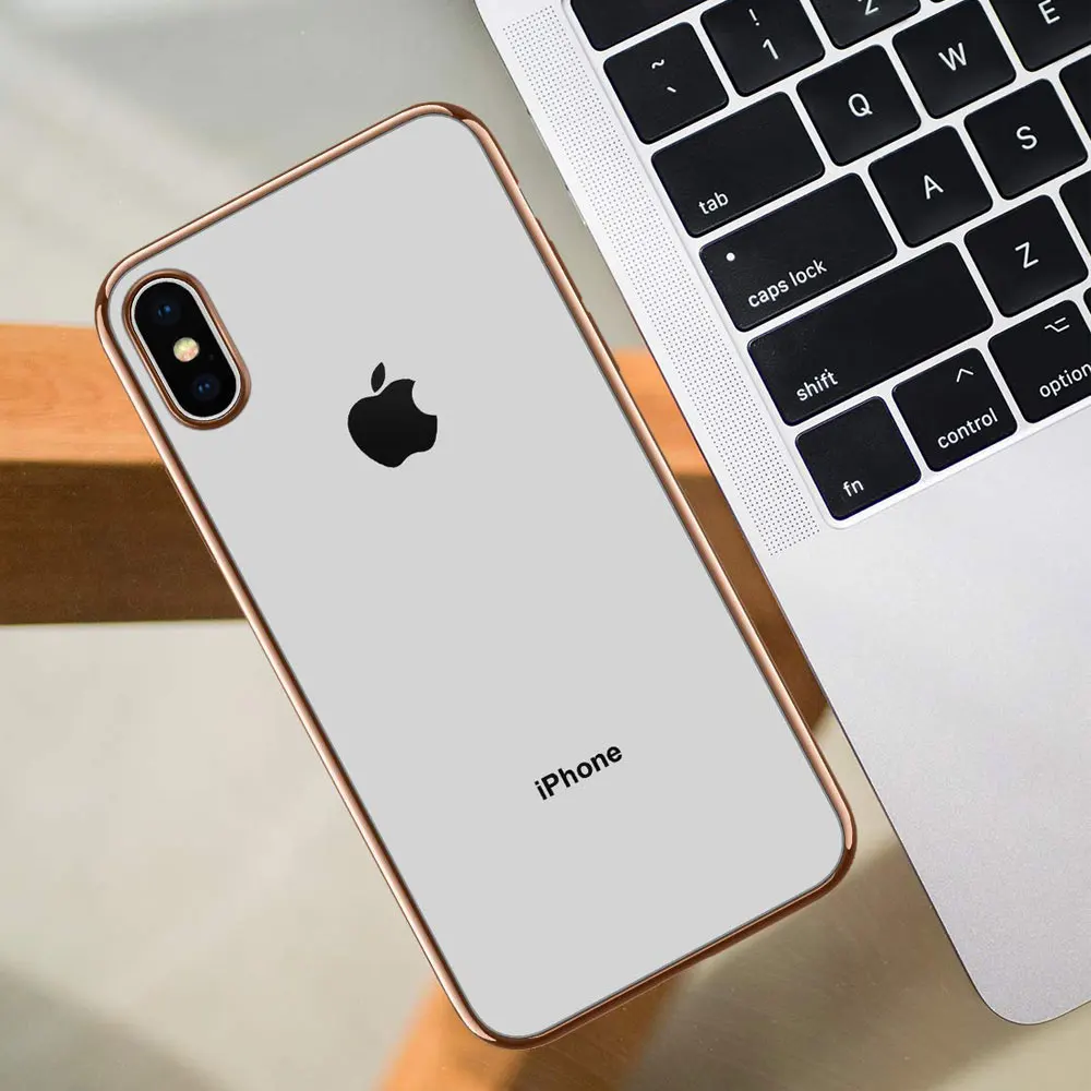 Ascromy For iPhone XS Max Case Plating Silicone Bumper Transparent Cover For iPhone X XR 8 Plus 7 6 6S 5 5S SE Coque Accessories (2)