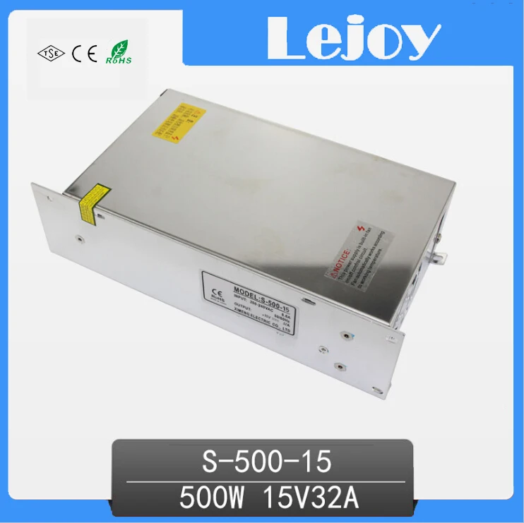 

S-500-15 SMPS 500W 220V AC To 15v DC 32A LED Lighting Single Output Switch Mode Power Supply