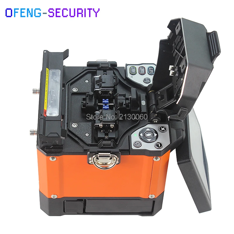 FTTH Automatic Optical Fiber Fusion Splicer Machine Electrode A-80S Fiber Optic Splicers Welding Splicing Machine Orange