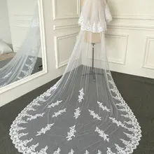 Последняя двухслойная кружевная кромка вуаль настоящие фотографии