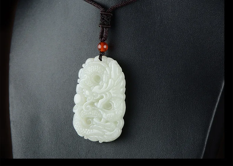 2019 бренд натуральный высокое качество кулон Роскошные Коллекционное издание классические модные белые нефритовая подвеска тенденция