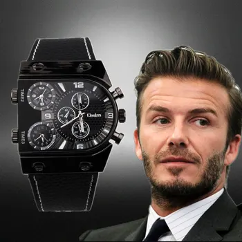

Watches Men Oulm 9315 Quartz Casual Leather Strap Wristwatch Sports Multi-Time Zone Army Military Male Watch Clock Men's Watch
