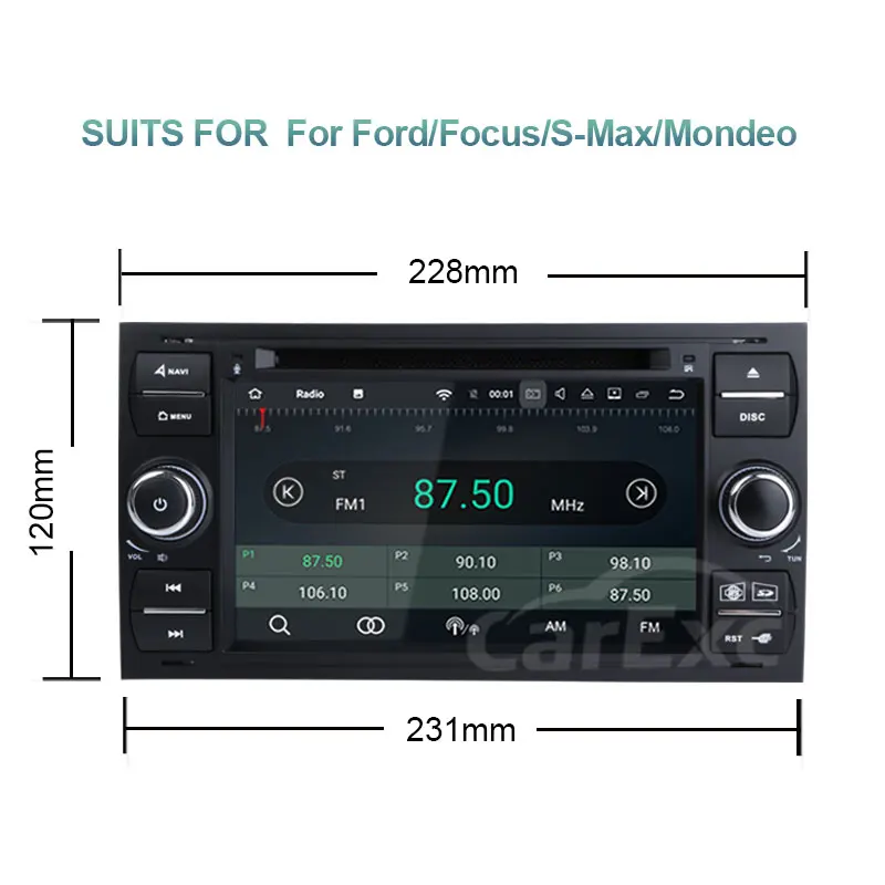 Sale Android 9.0 Octa Core Car DVD Player For FORD S-Max Kuga Fusion Transit Fiesta Focus II GPS WIFI Navigation Radi WIFI Stereo 28