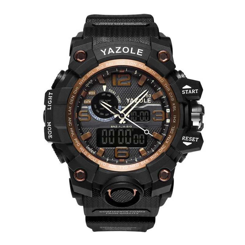 

Yazole LED digital Watch Men New arrival Back Light Week Date Display Alarm Outdoor Sport Watches Waterproof Shock Wristwatches