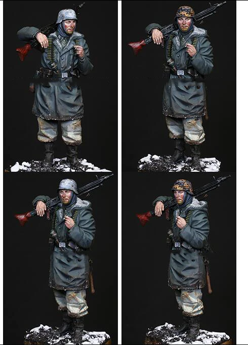 Assembly Scale 1 16 Scale Models WW2 German Winter riflemen figure WWII Resin Model Free Shipping
