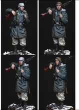 Assembly Scale 1 16 Scale Models WW2 German Winter riflemen figure WWII Resin Model Free Shipping