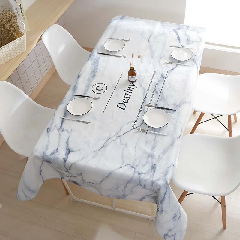 

9 Size Nordic Tablecloths Marbling Waterproof Oilproof Table Cloth Printed Coffee Table Cloth Table-cloth Home Decor Mantel