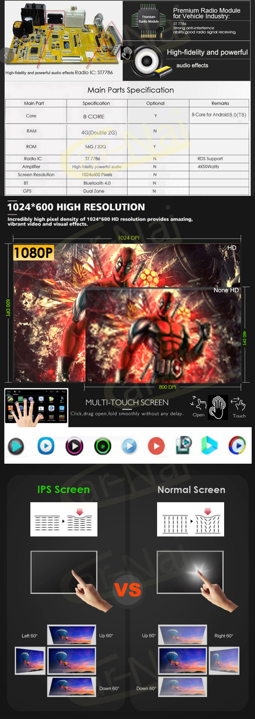 Perfect Android 8.1 Car Radio GPS Unit Vehicle Navi for Kia Carens 2007-2011 Car Stereo Auto/Manual Multimedia Player Wifi Bluetooth 1