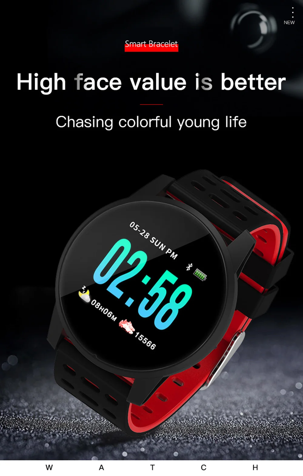 1- Smart Bracelet Fitness Tracker Blood Pressure Measurement Watch Waterproof IP67 Heart Rate Monitor Smart Band Watch Women Men