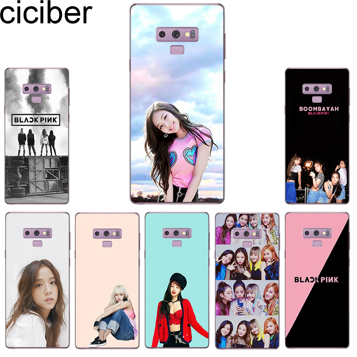 

ciciber Phone Case for Samsung Galaxy Note 9 8 5 4 3 Note9 Note8 Soft TPU Back Cover for Samsung C9 C8 C7 C5 Pro Funda Blackpink