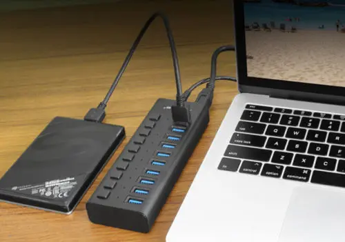 Acasis 10-портовый USB 3,0 разветвитель с Питание многоинтерфейсный концентратор расширения