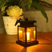 Солнечный светодиодный светильник для сада, водонепроницаемый мерцающий беспламенный светильник-свеча, подвесной фонарь для двора, газона, фестиваля, декоративный светильник ing