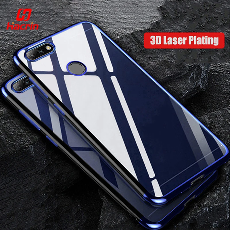 

For Huawei P Smart Case Transparent Luxury Clear Soft TPU Silicon Cover Shockproof Bumper Rugged for Huawei P Smart 2018 Case